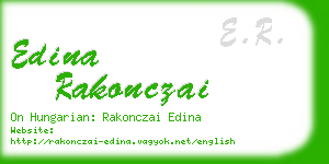 edina rakonczai business card